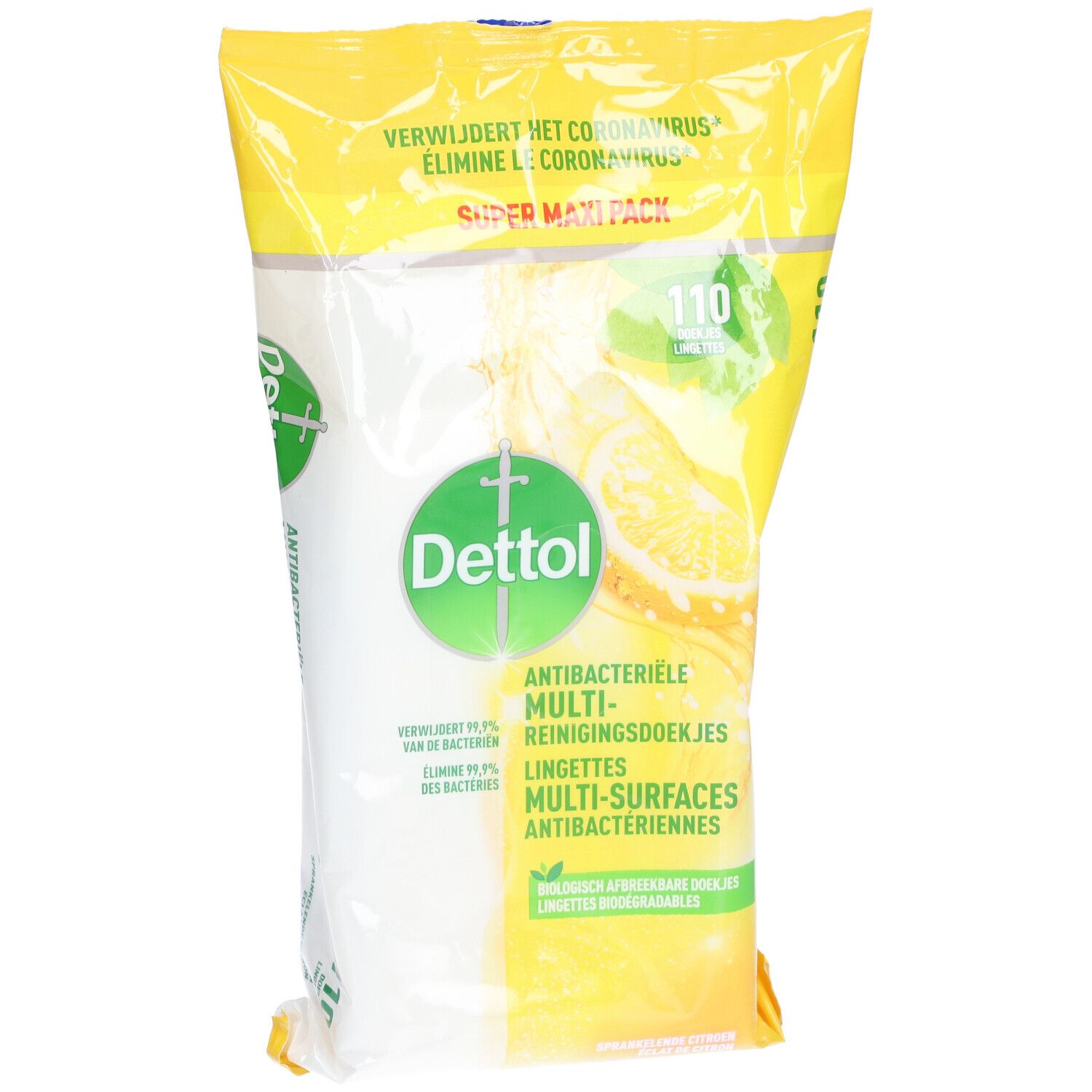 Dettol Antibacteriële Multi-Reinigingsdoekjes Sprankelende Citroen