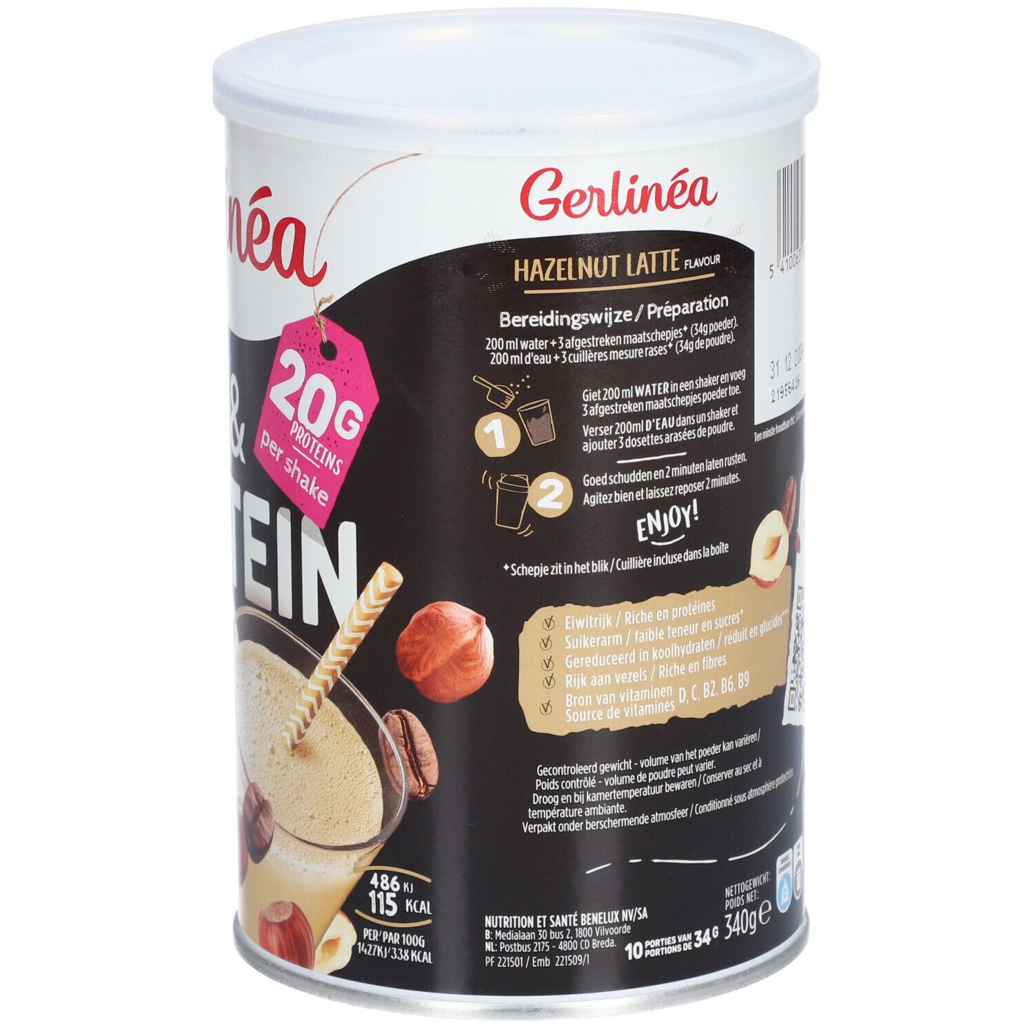 Gerlinéa Fit & Protein Shake Noisette Latté