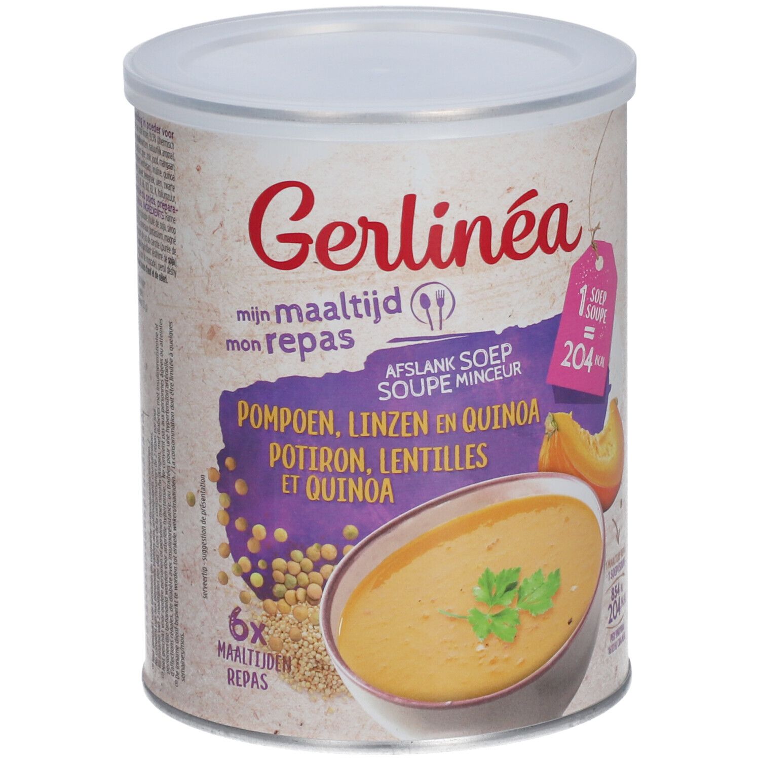 Gerlinéa Mon Repas Soupe Minceur Potiron, Lentilles Et Quinoa