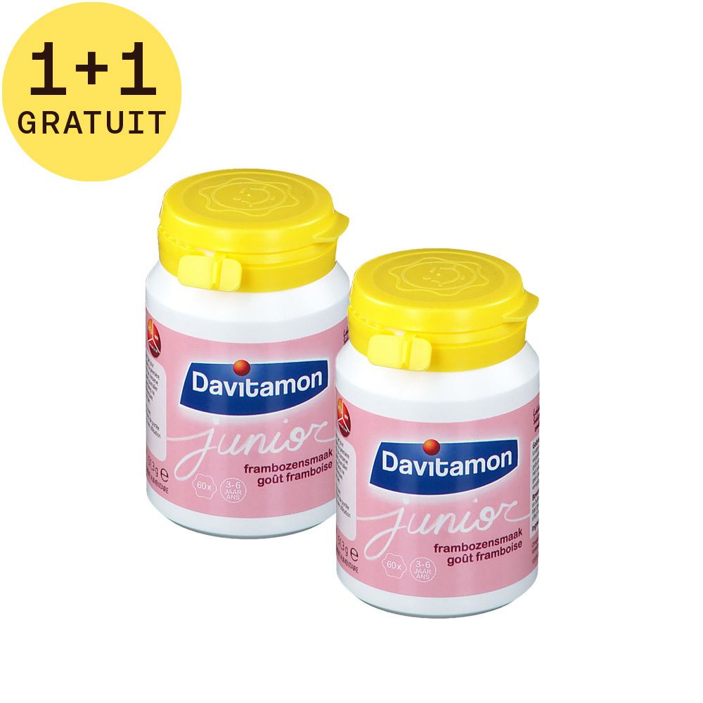 Davitamon Junior Framboise 1+1 GRATUIT