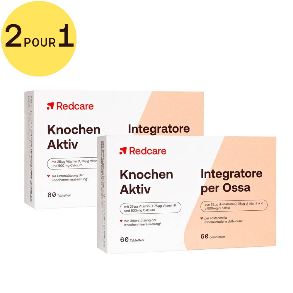 Redcare Minéralisation Osseuse Aktiv 1+1 GRATUIT