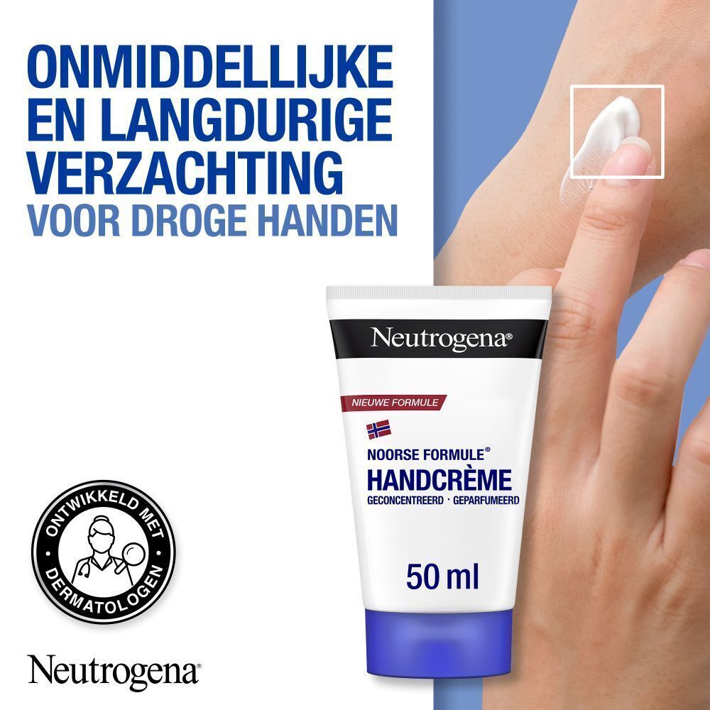 Twee tubes handcrème, 50 ml, Noorse formule, geconcentreerd en geparfumeerd.