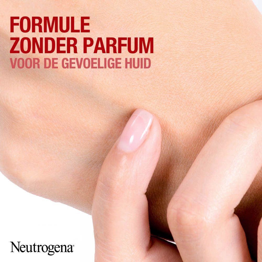 Neutrogena handcrème tube, Noorse formule, geconcentreerd, ongeparfumeerd, ontwikkeld met dermatologen.