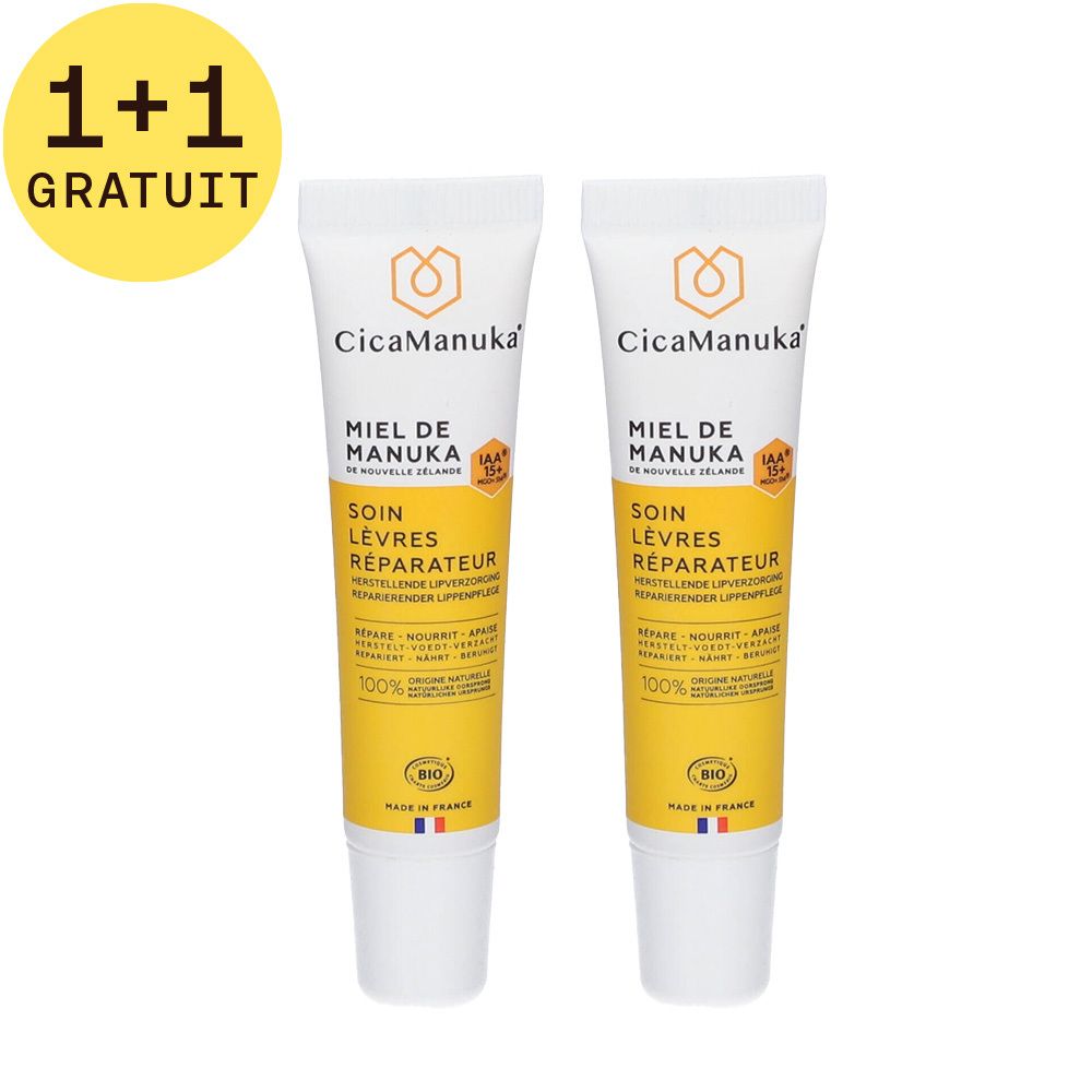 CicaManuka® Soin Lèvres Réparateur 1+1 GRATUIT