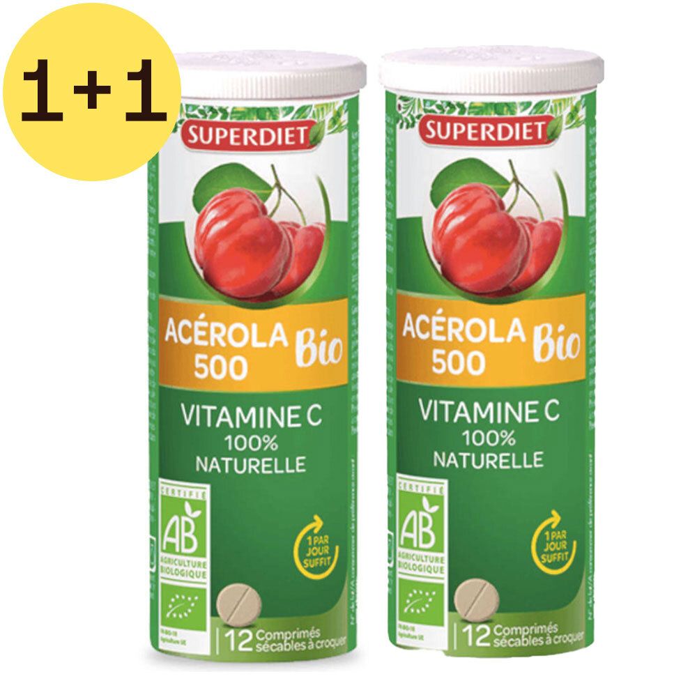 Superdiet Acérola 500 Bio 2 pour 1