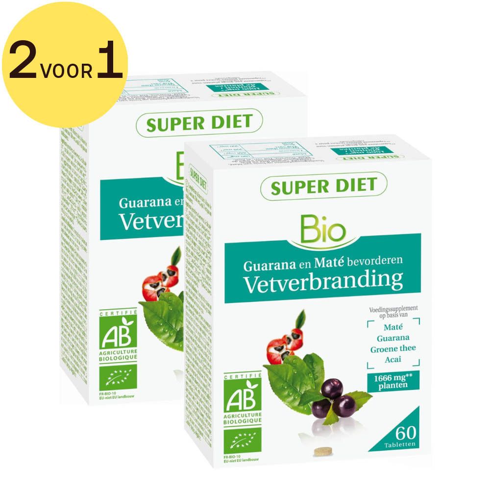 Super Diet Complex Guarana Vetverbrander Bio 2 voor 1