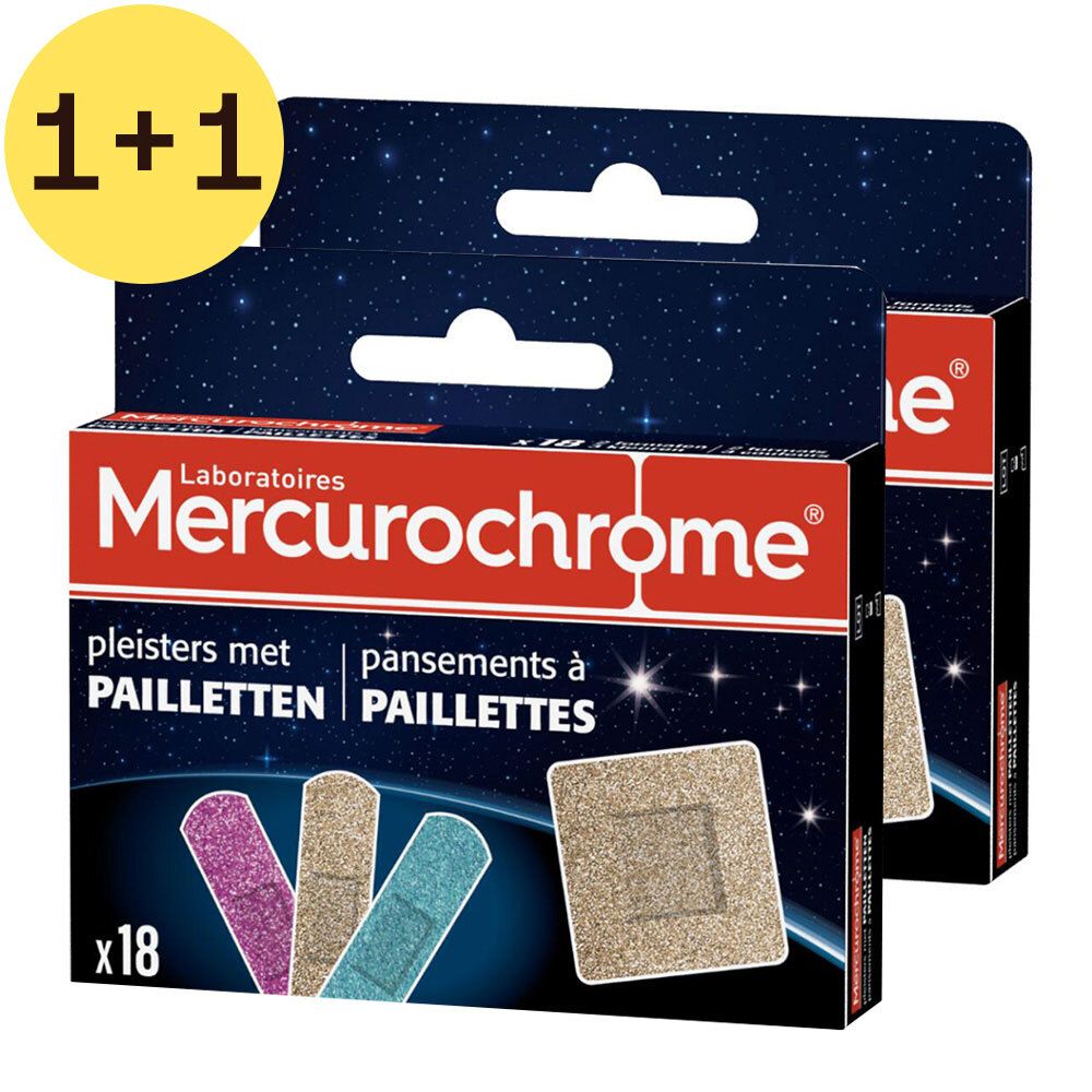 Mercurochorme Pansements à Paillettes 2 pour 1