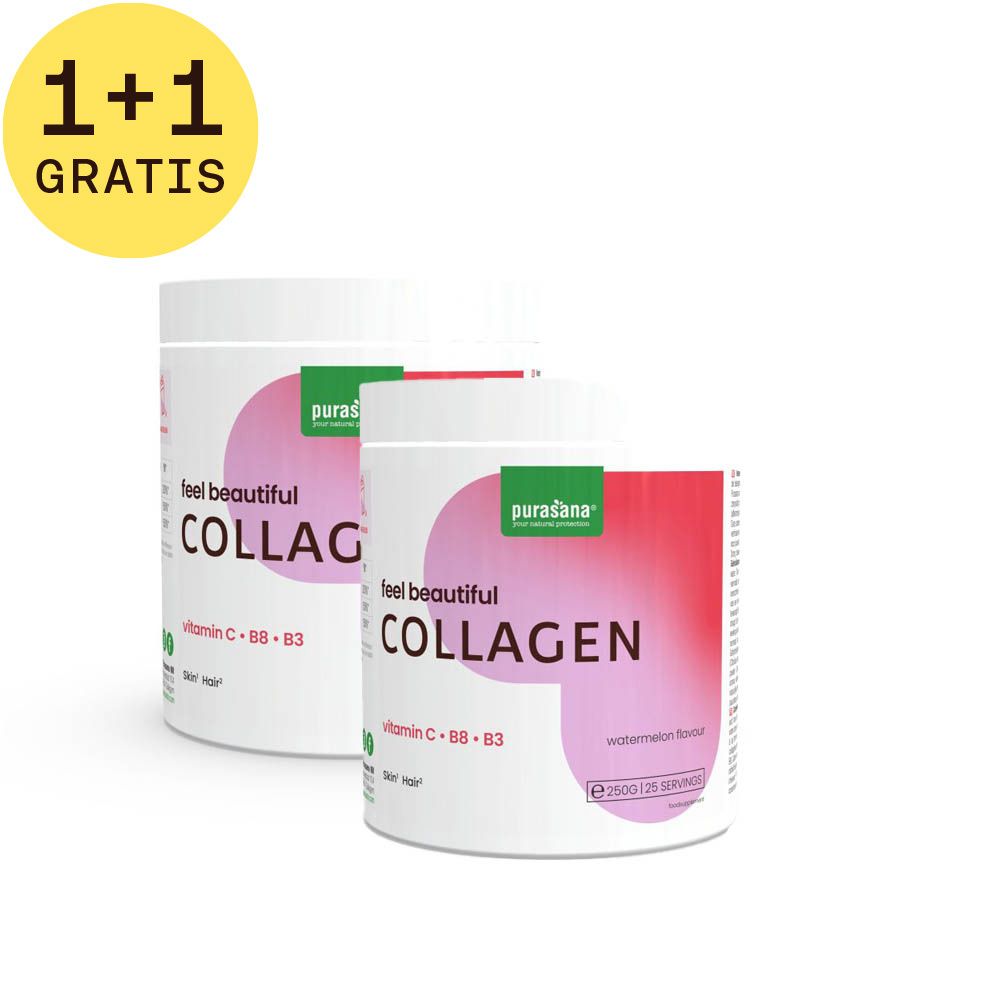 Purasana® Feel Beautiful Collagen Watermelon Flavour 1+1 GRATIS