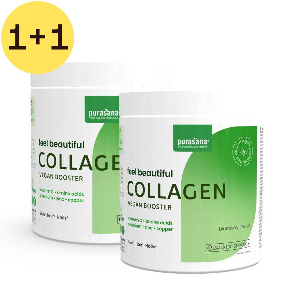 Purasana® Booster Végétalien Poudre de Collagène Myrtille 2 pour 1