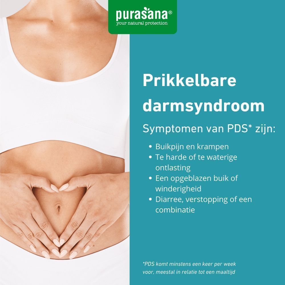 Purasana PuraColon Pro-verpakking. Witte doos met groene accenten en productinformatie. Tekst in het Nederlands.
