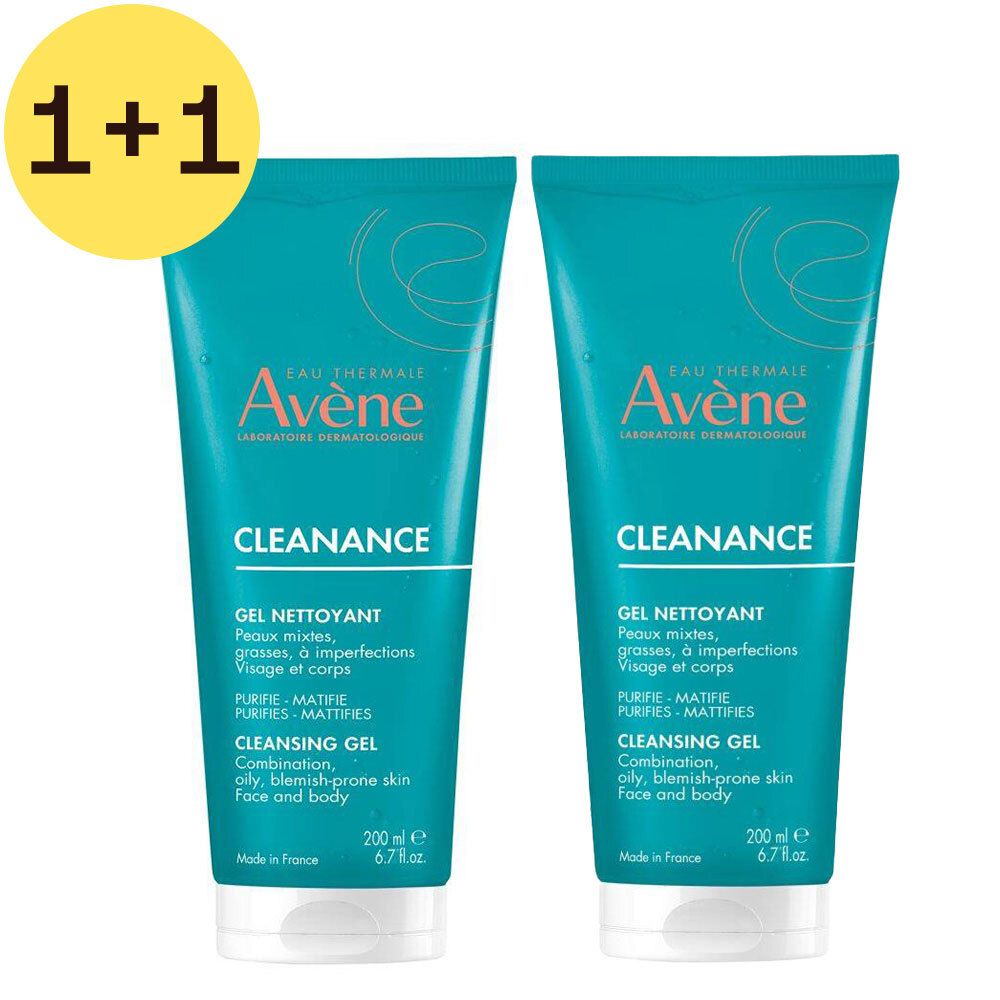 Avène Cleanance Reinigingsgel 1+1 GRATIS