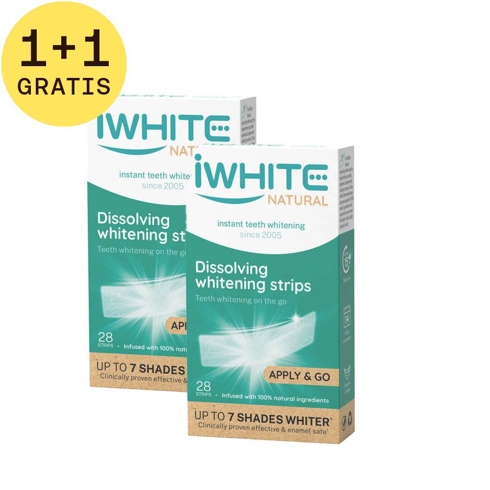 iWhite Natural Dissolving Whitening Strips 1+1 GRATIS