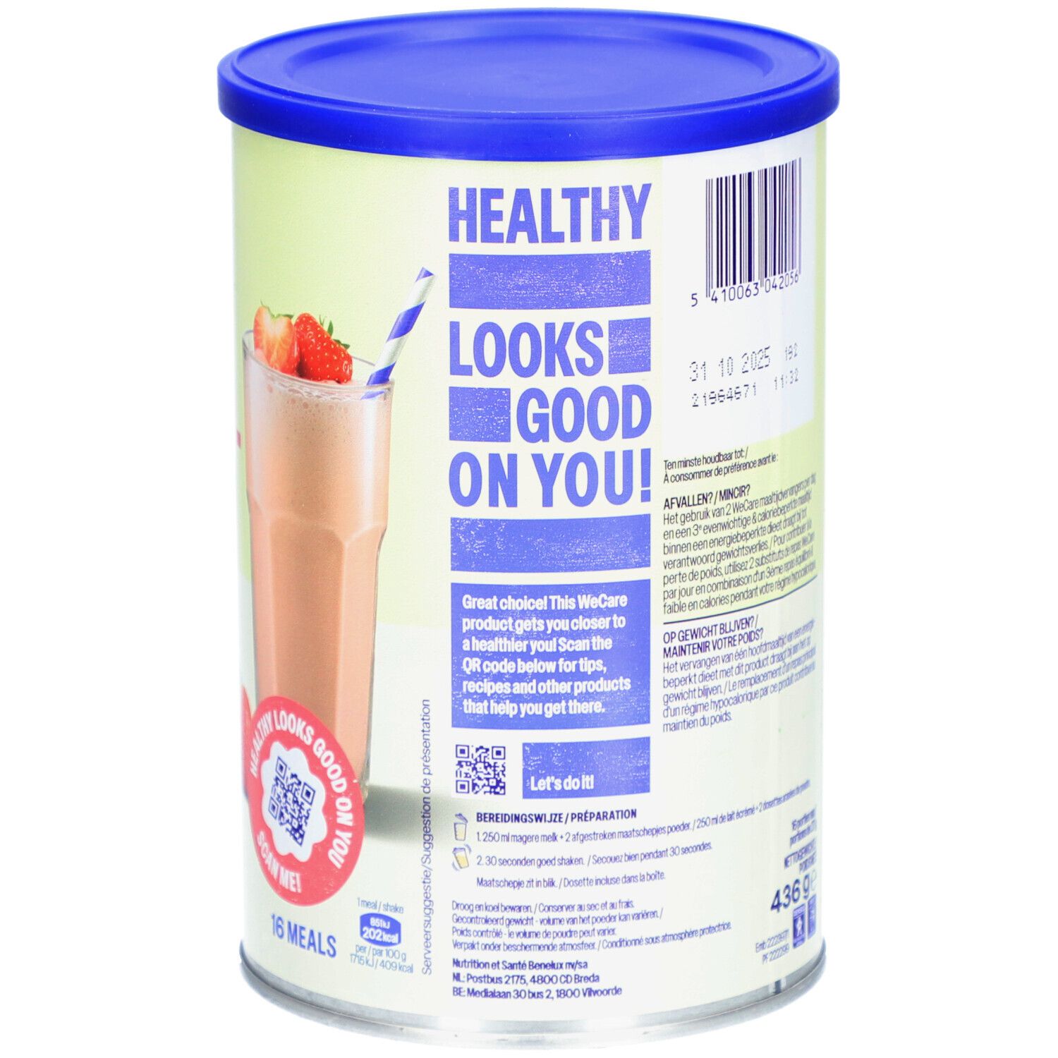 We Care Meal Replacement Shake Strawberry