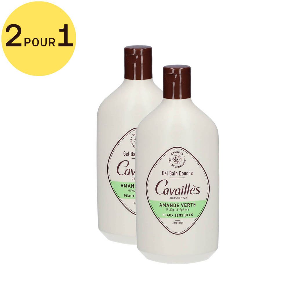 Rogé Cavaillès Gel Bain & Douche Surgras Actif Amande Verte 2 pour 1