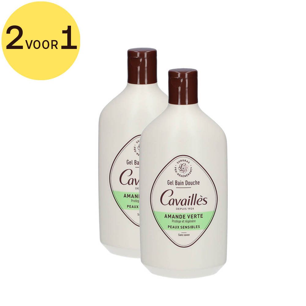 Roge Cavailles Bad- en Douchegel Groene Amandel Gevoelige Huid 400ml  2 voor 1 Promo MKT