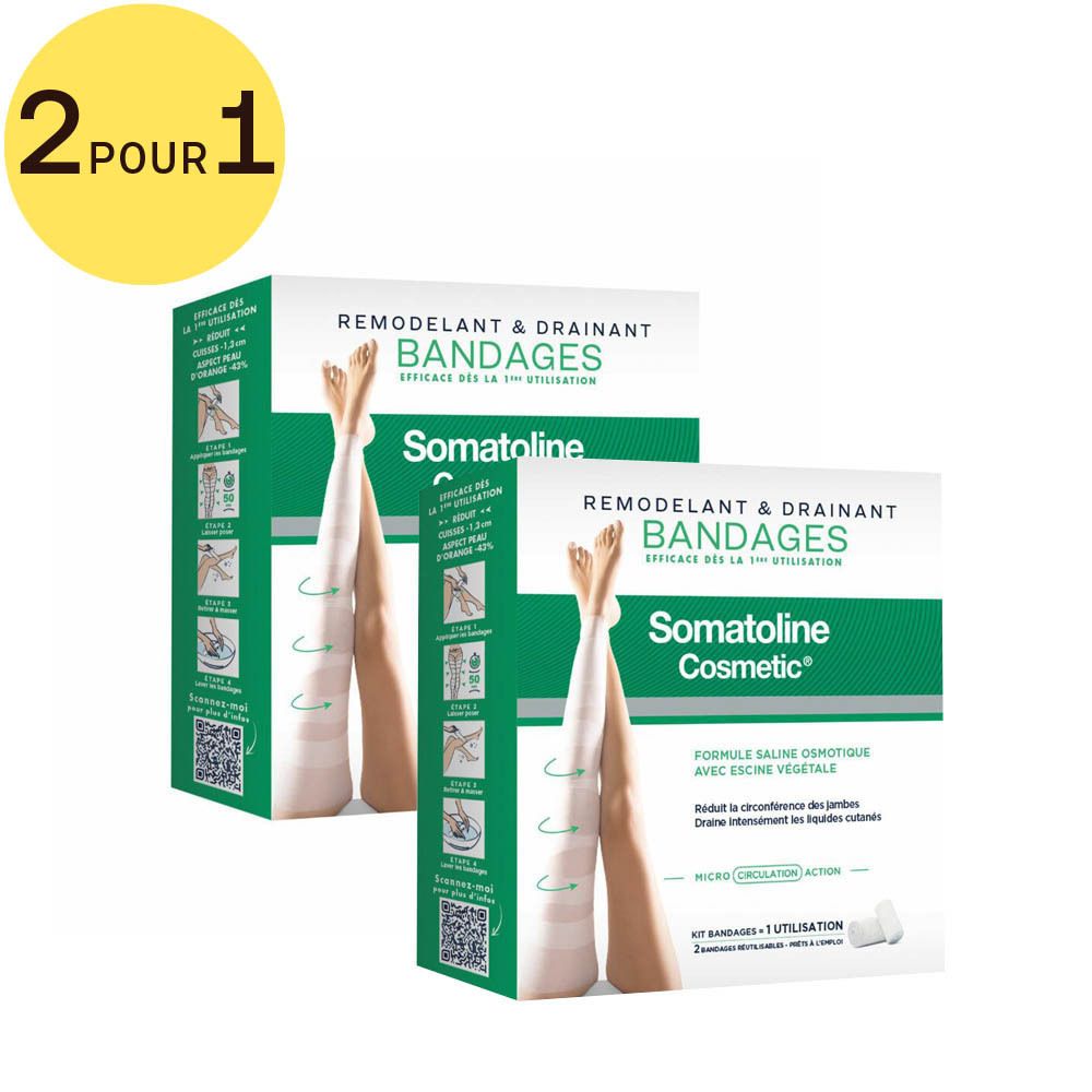 Somatoline Cosmetic® Drainant Bandages Starterskit 2 pour 1