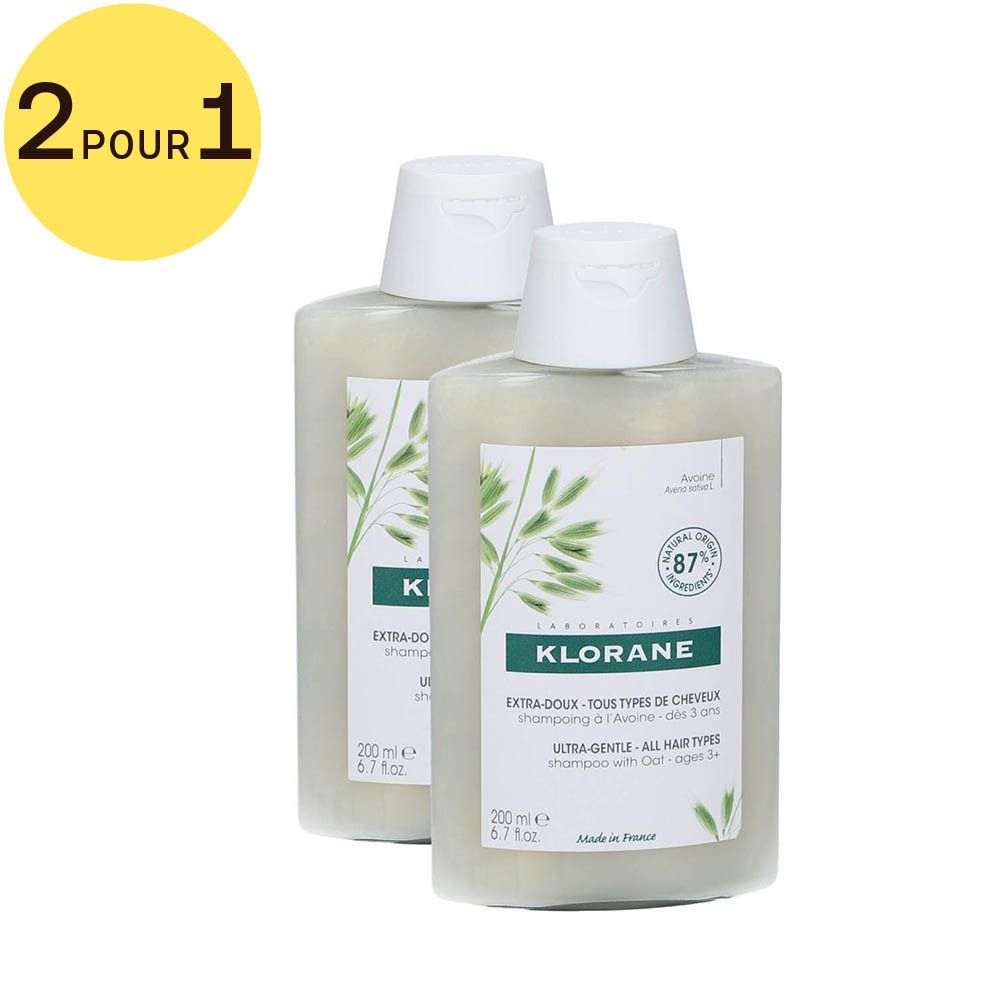 Klorane Shampooing Extra-Doux à l'Avoine 2 pour 1