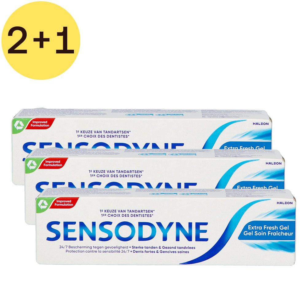 Sensodyne Extra Fresh Gel 2+1 GRATUIT