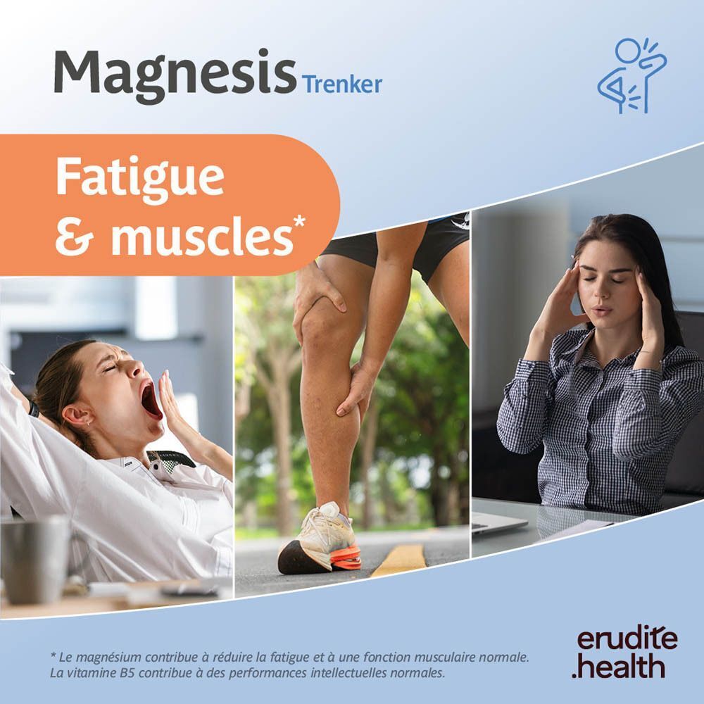 Magnesis Trenker: Fatigue & muscles, avec une capsule et un emballage