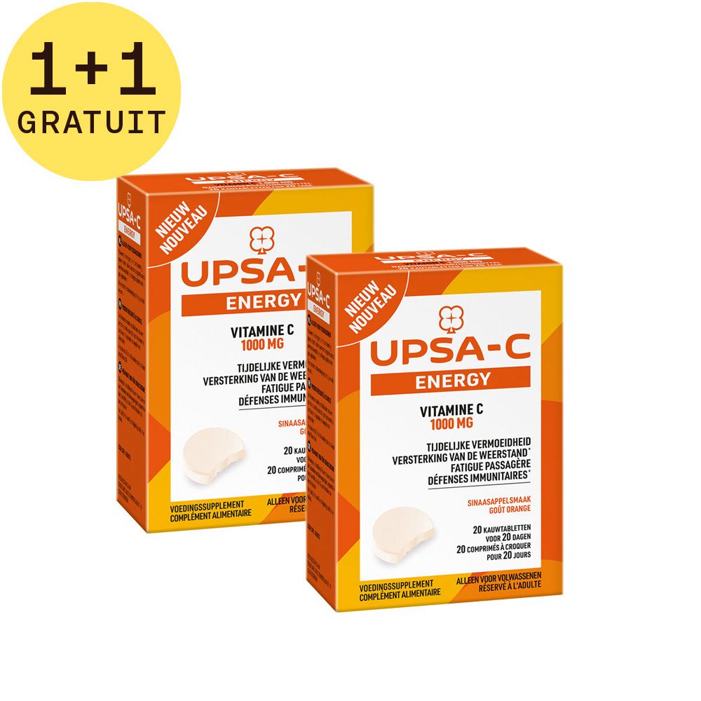 UPSA-C Energy Vitamine C 1000 1+1 GRATUIT
