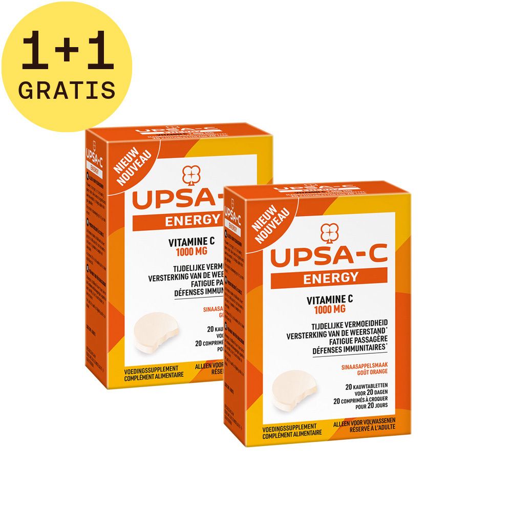 UPSA-C Energy Vitamine C 1000 mg 1+1 GRATIS