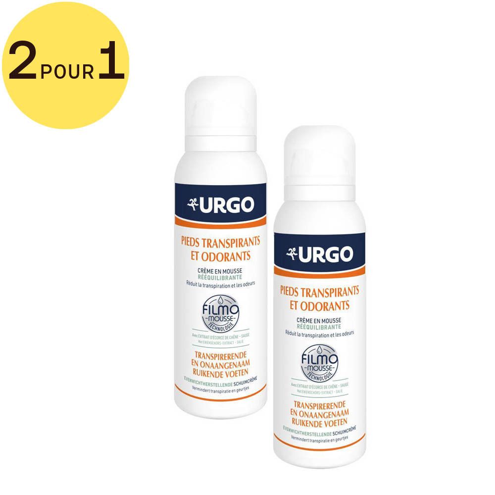 Urgo Filmomousse Technologie Crème en Mousse Rééquilibrante 2 pour 1