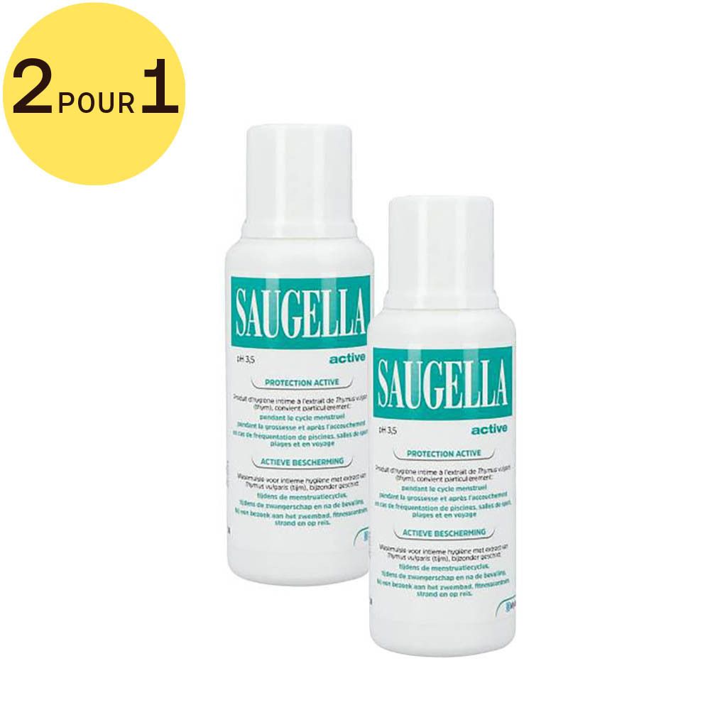 Saugella Protection Active Produit d'Hygiène Intime 2 pour 1