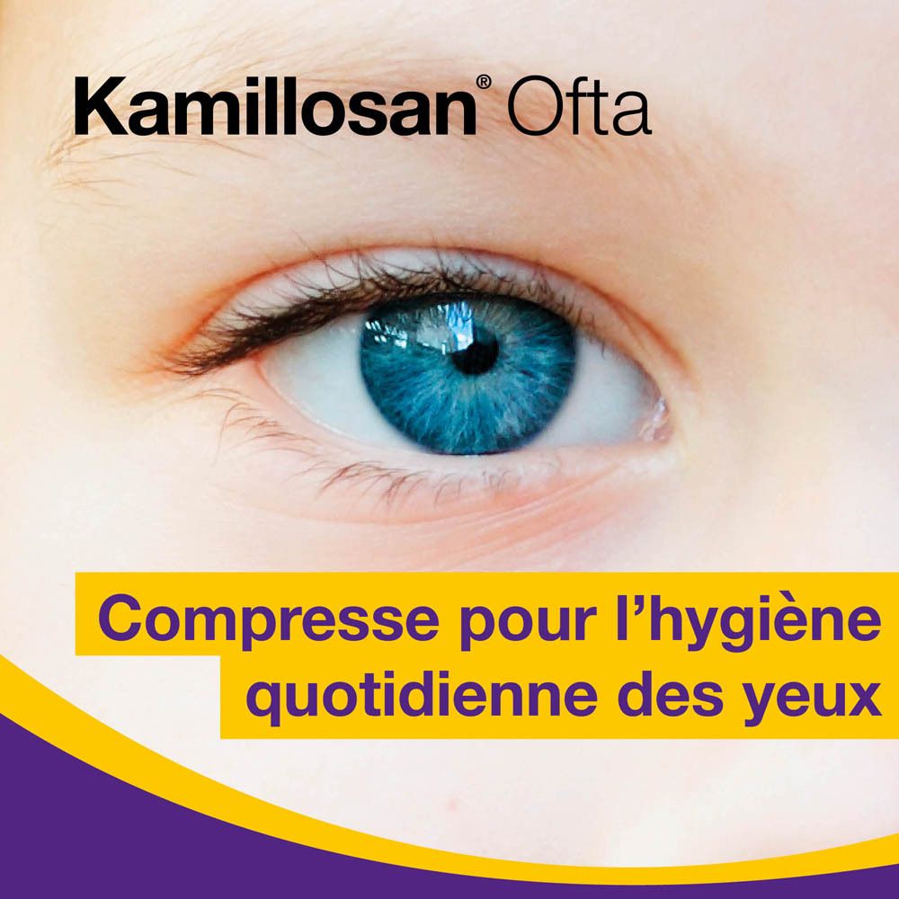 Kamillosan Ofta : Compresse pour l'hygiène quotidienne des yeux.