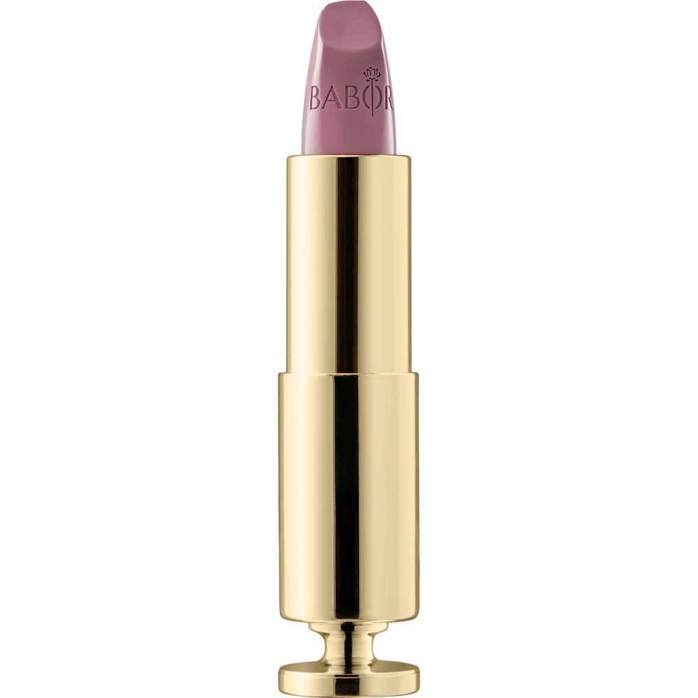 Gouden lipstick met roze punt. Merk Babor is zichtbaar.
