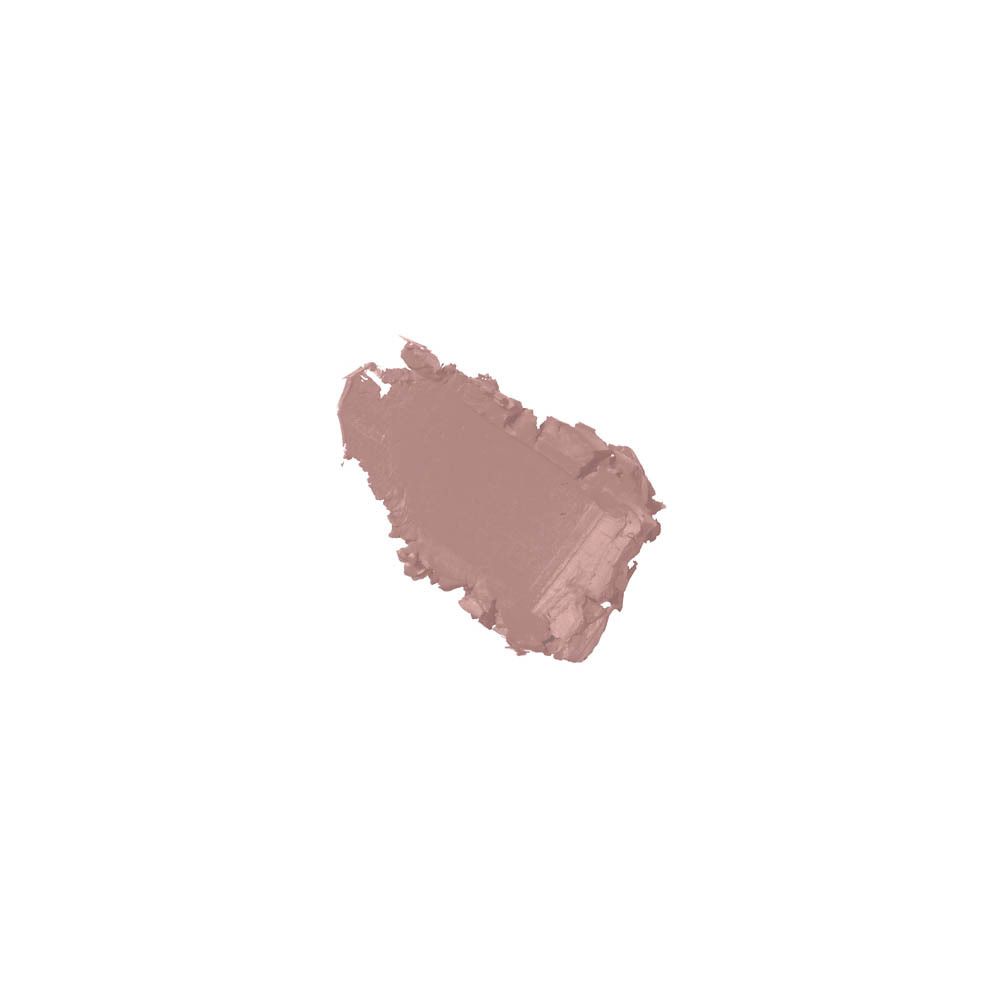 Lipstickveeg in mauve. Textuur zichtbaar. Op witte achtergrond.