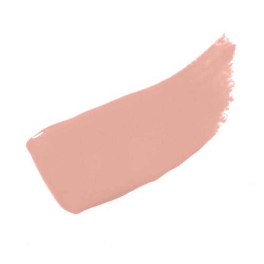 Roze lipolie kleur op witte achtergrond. Kleurverloop dat de textuur van het product laat zien.