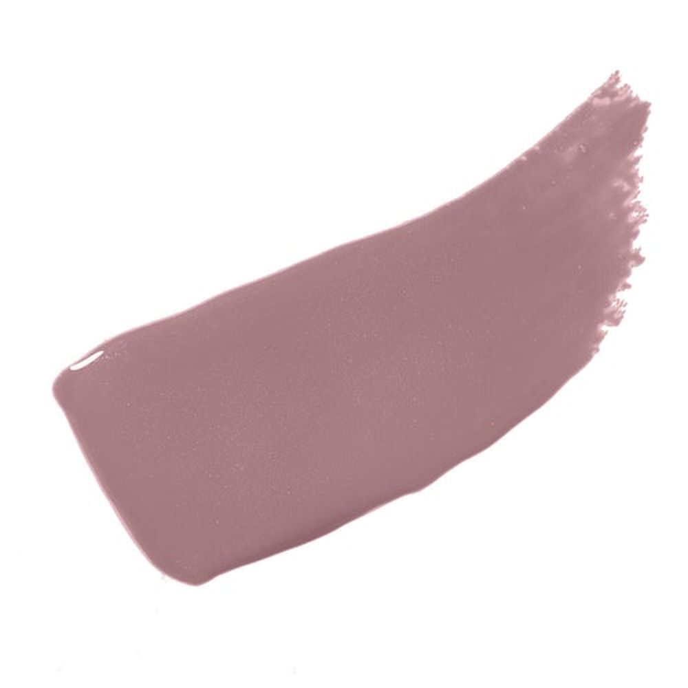 Roze lipstickveeg op witte achtergrond. Glanzende textuur. Tint: roze.