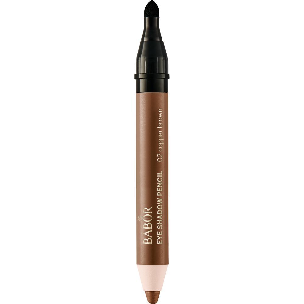 Crayon fard à paupières double. Marron et noir. Inscription: Babor, Eye Shadow Pencil 02 copper brown.