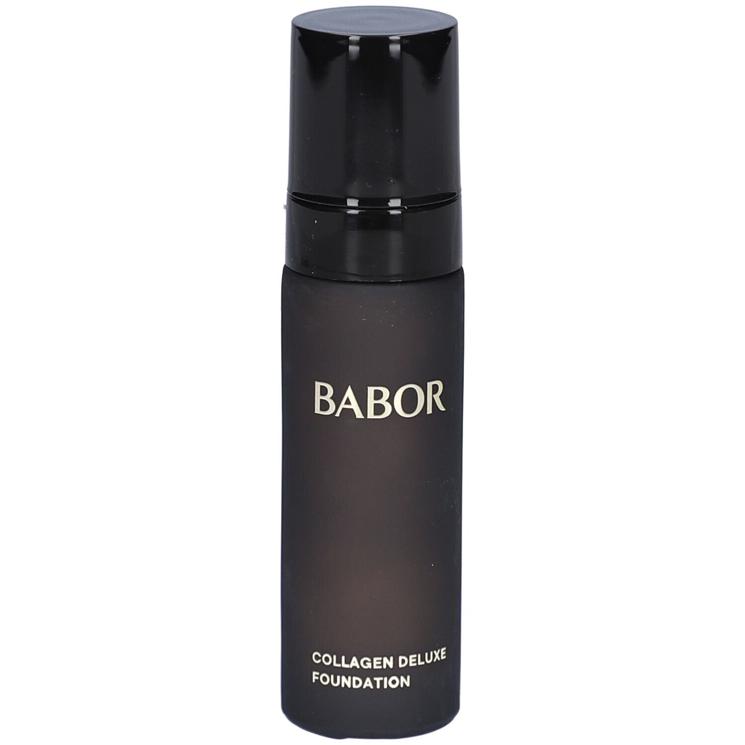 Zwarte BABOR foundationfles. Merk en productnaam zichtbaar.
