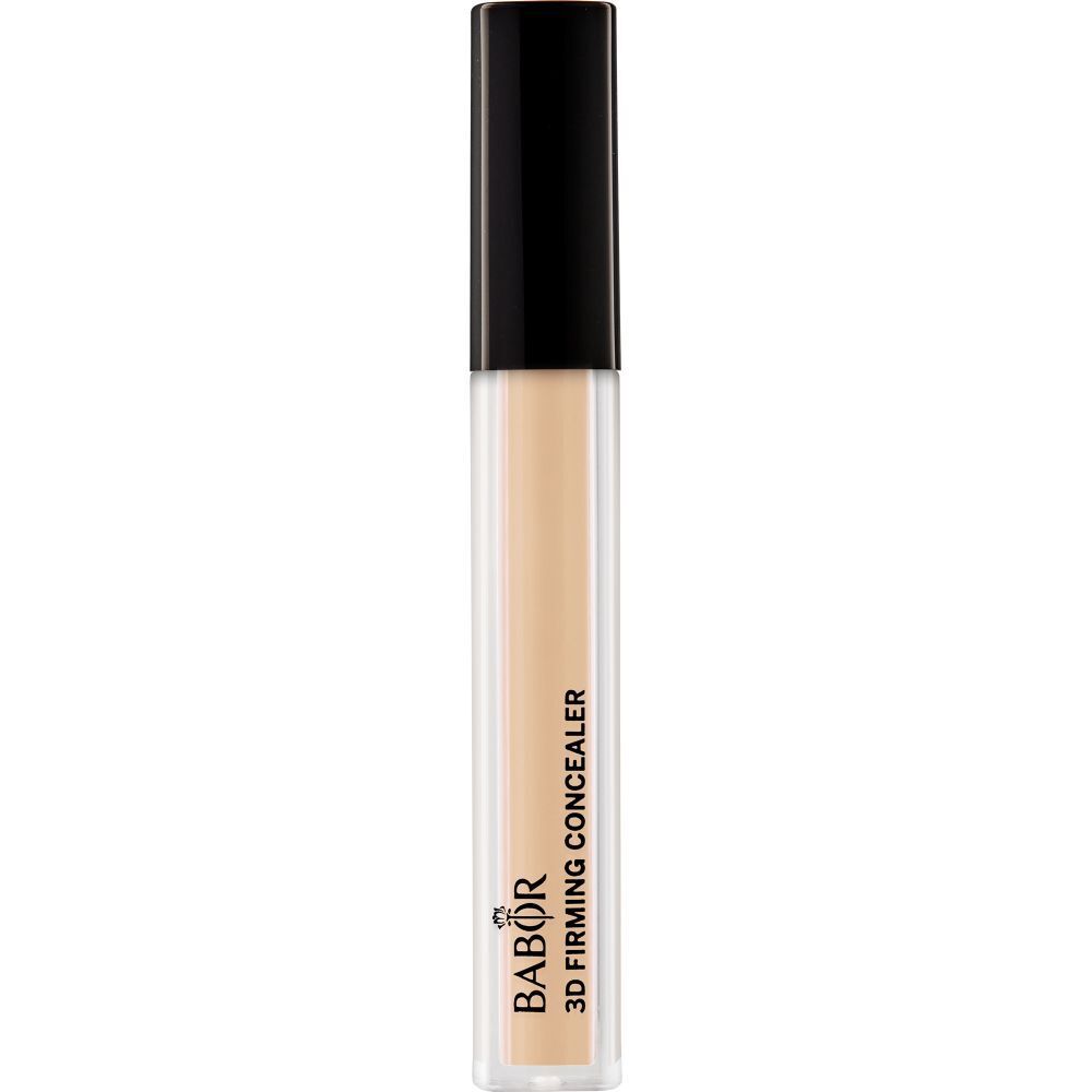 Babor 3D Straffender Concealer, transparante tube met zwarte dop. Productnaam en merk zichtbaar.