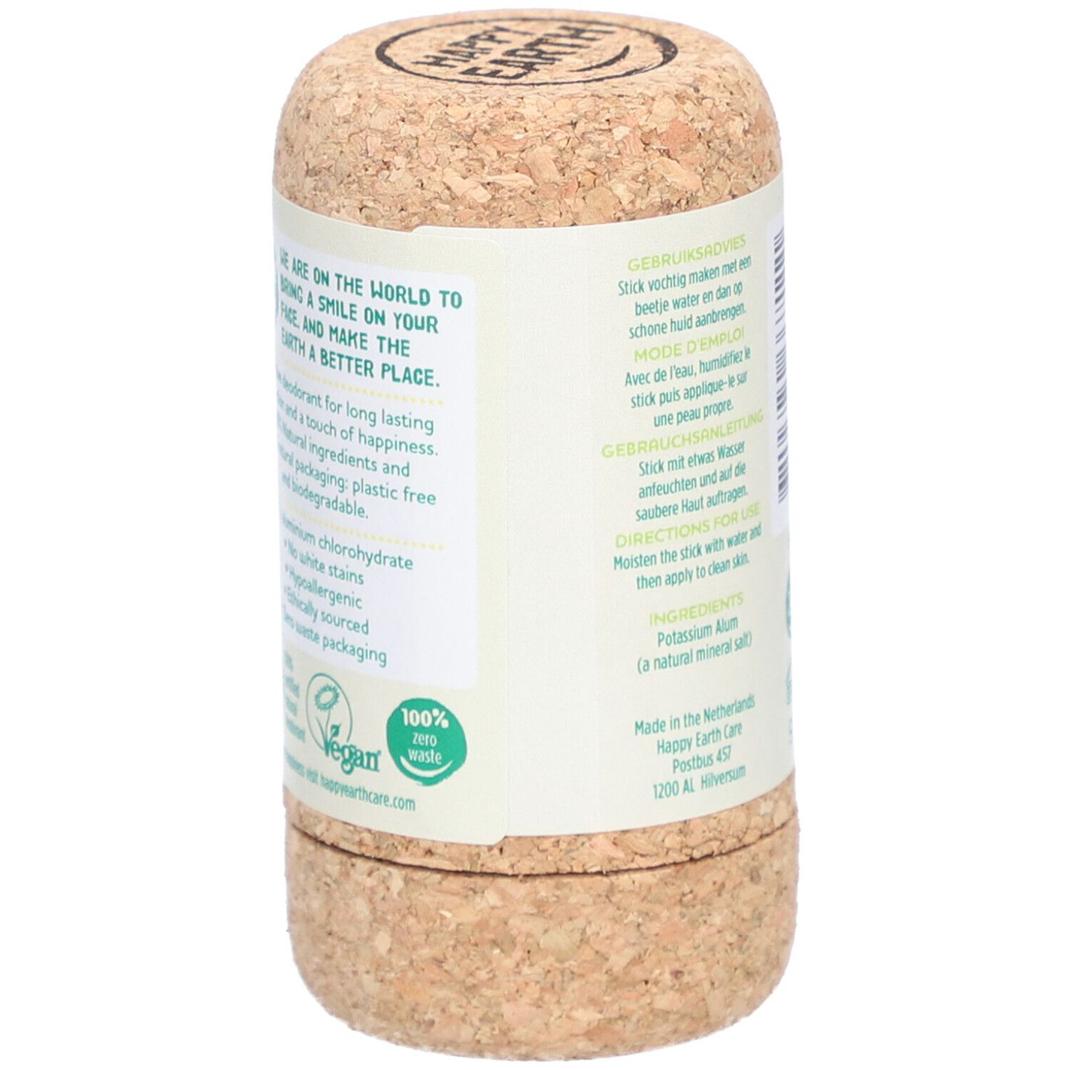 Happy Earth 100% Natuurlijke Geurloze Deodorant Stick Pure Crystal