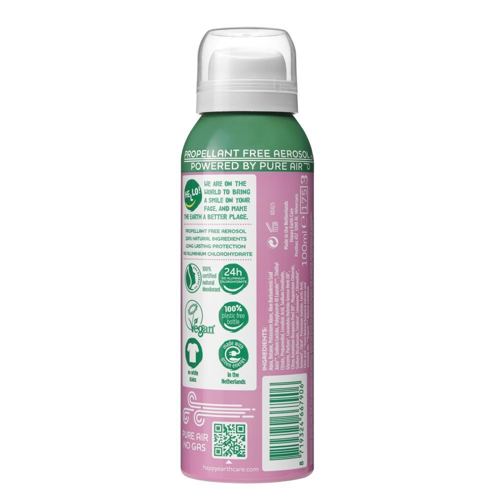 Happy Earth Déodorant Spray Naturel 100% Cèdre & Citron Vert