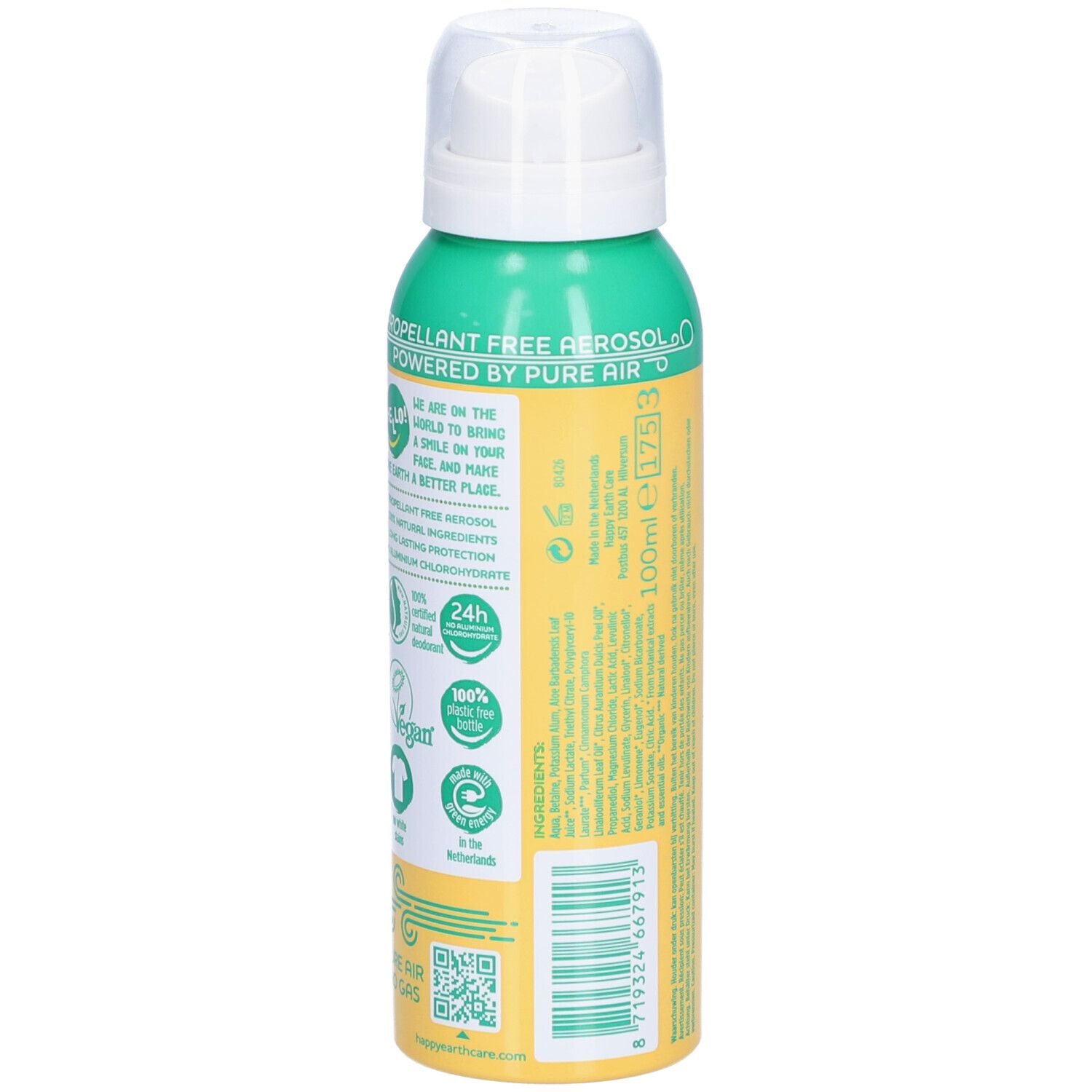 Happy Earth 100% Natuurlijke Deodorant Spray Air Jasmine & Ho Wood