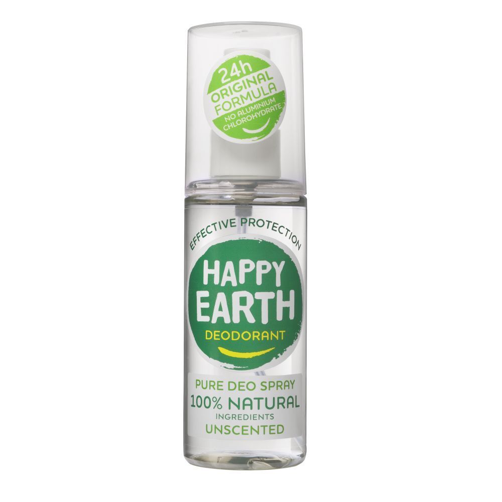 Happy Earth Déodorant Spray Sans Parfum 100% Naturel