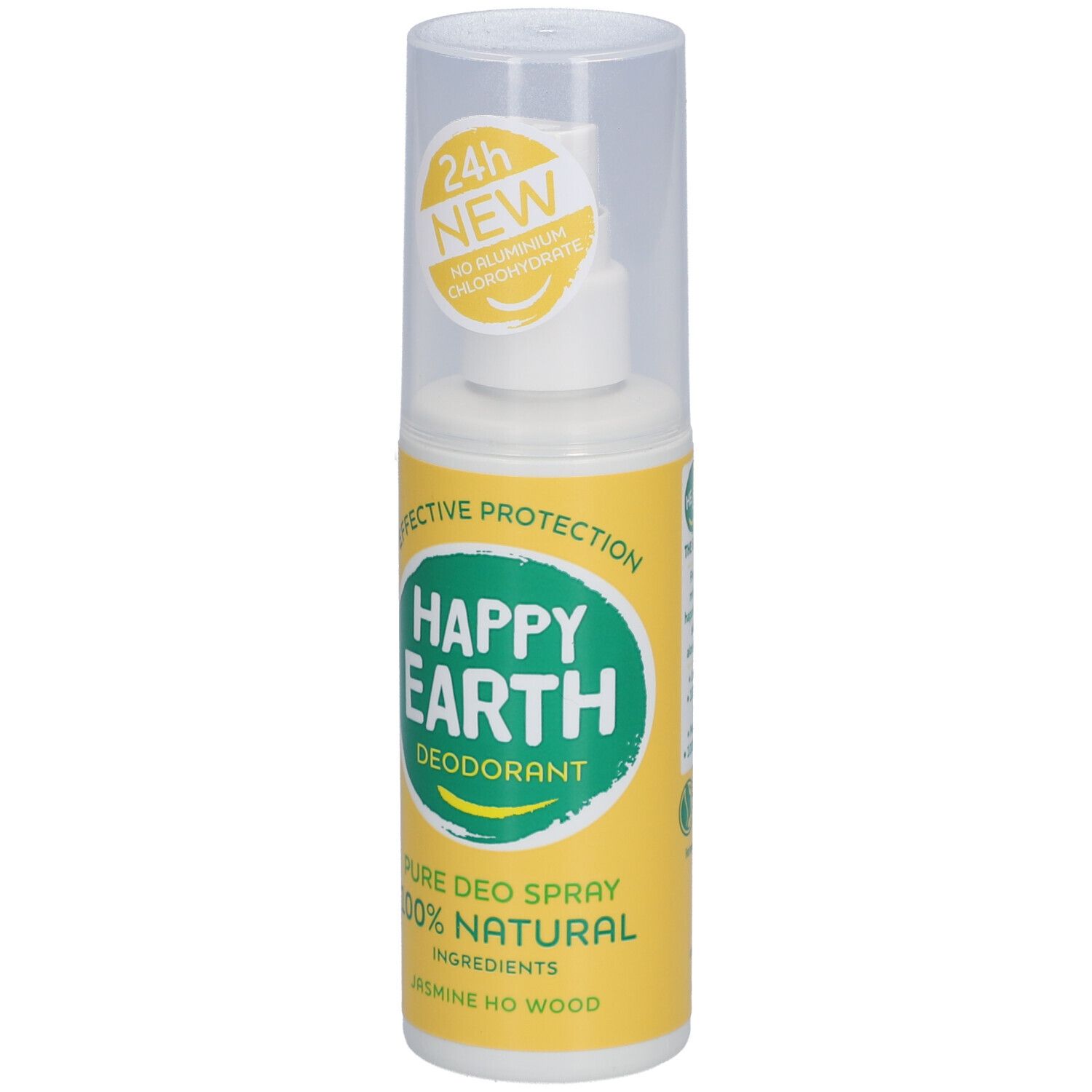 Happy Earth Déodorant Spray Naturel 100% Jasmin & Bois de Hô