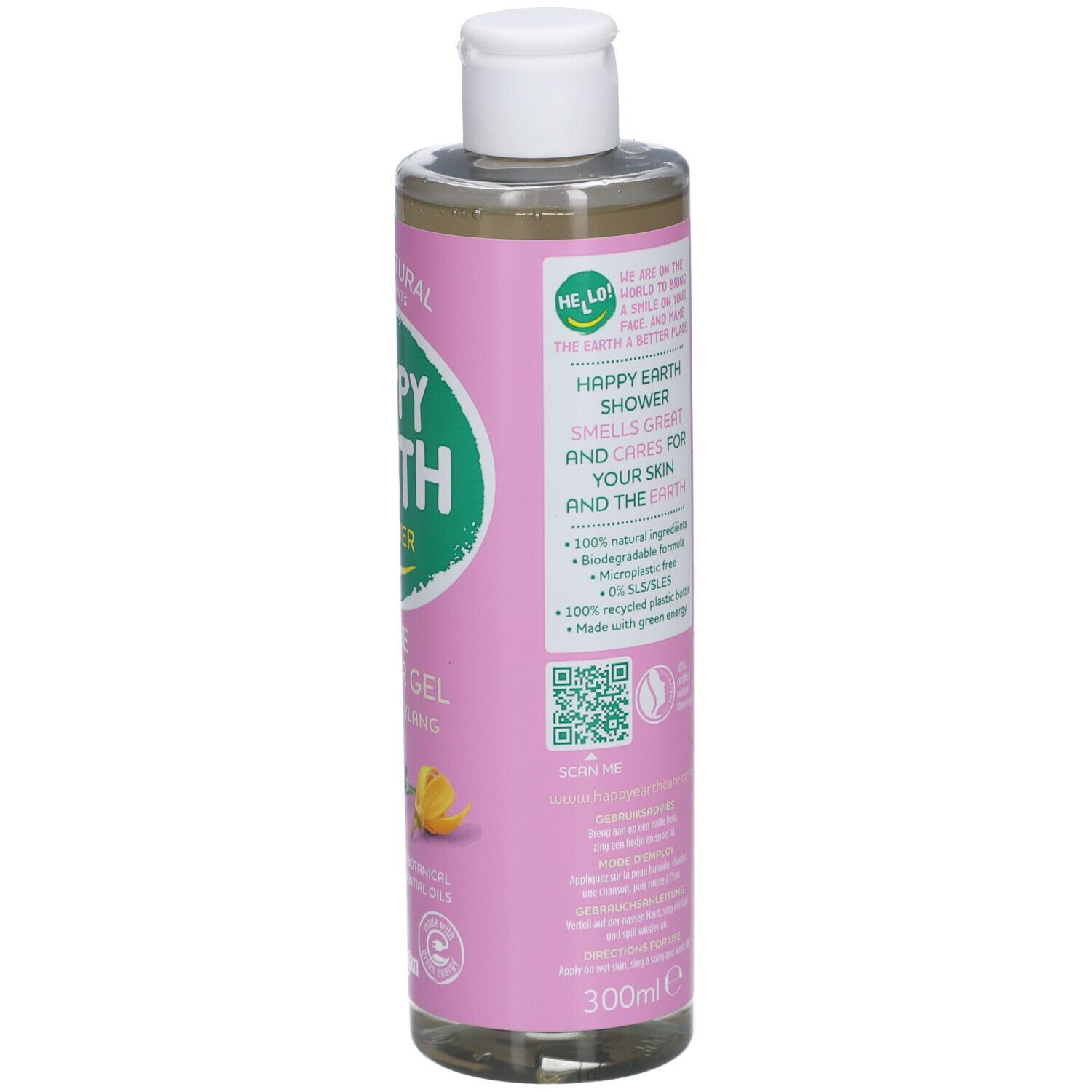 Happy Earth 100% Natuurlijke Douchegel Lavender & Ylang