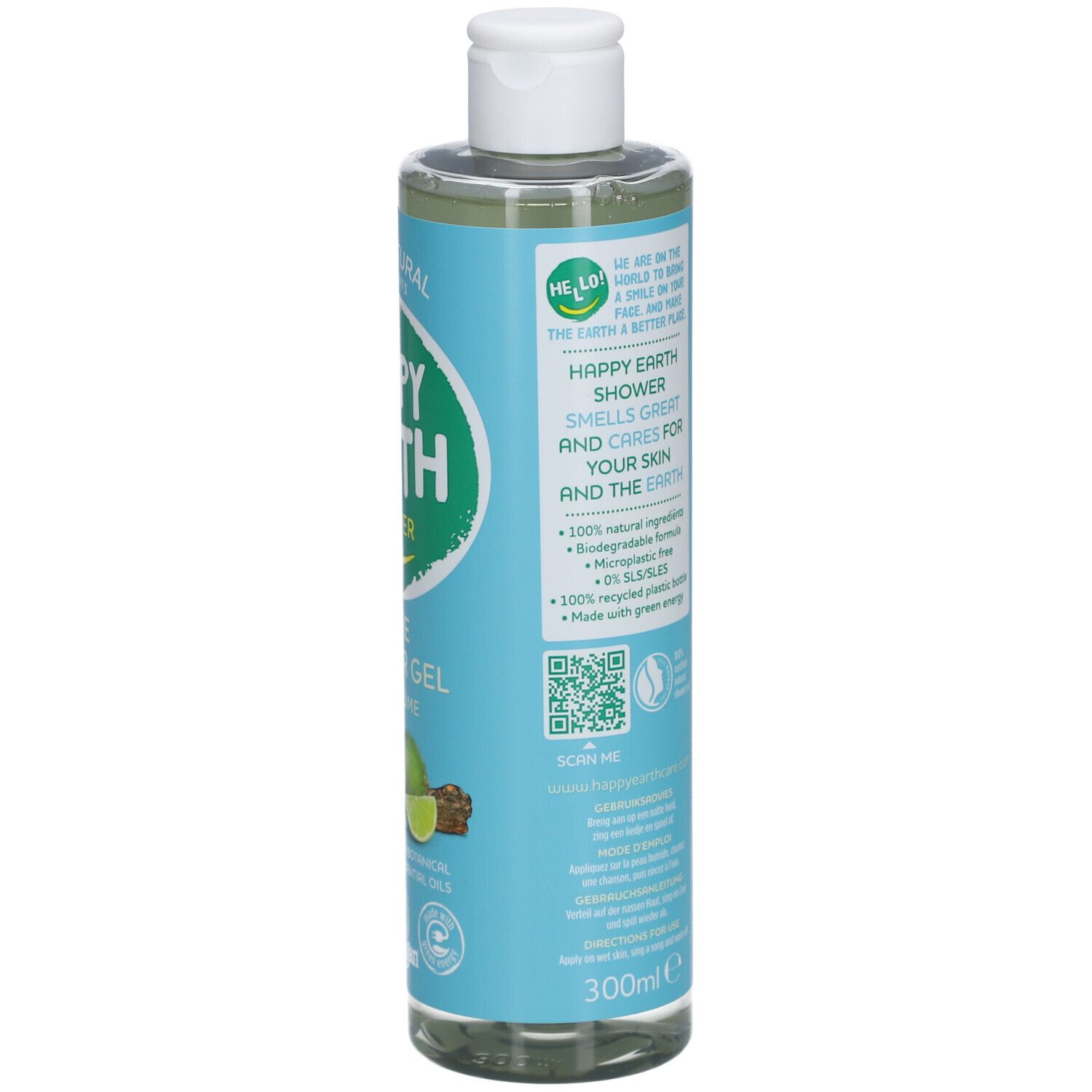 Happy Earth 100% Natuurlijke Douchegel Cedar & Lime