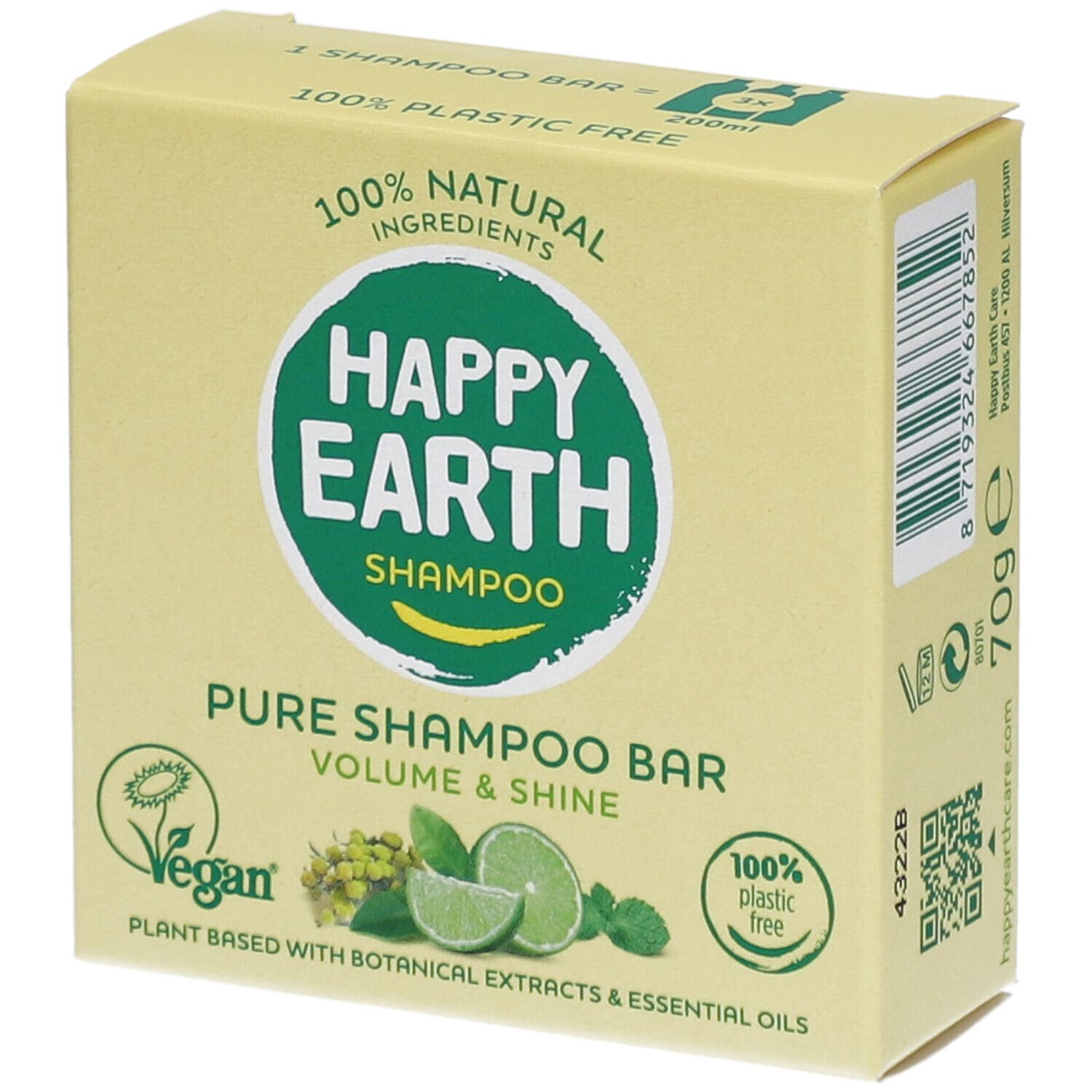 Happy Earth 100% Natuurlijke Shower Bar Volume & Shine