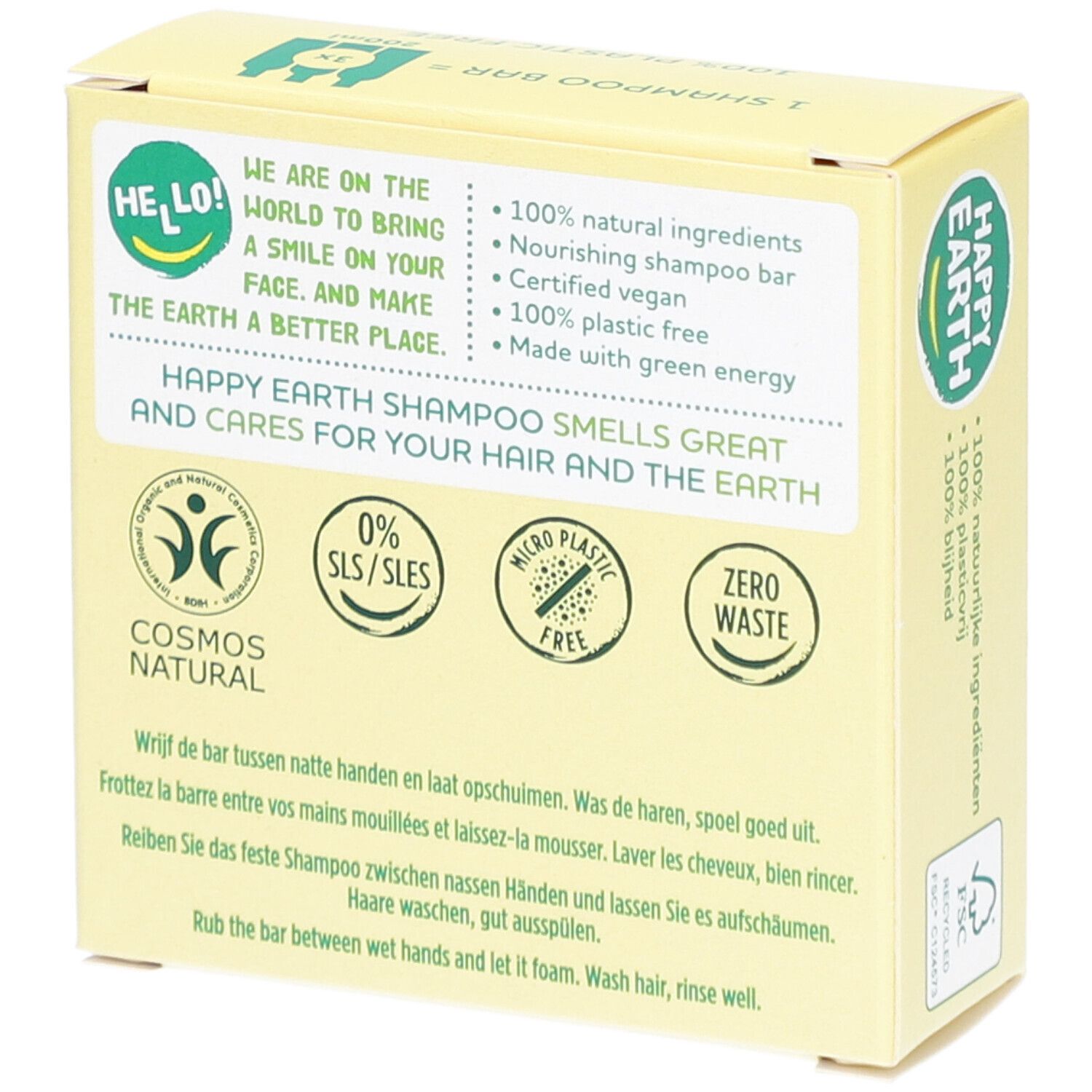 Happy Earth 100% Natuurlijke Shower Bar Volume & Shine