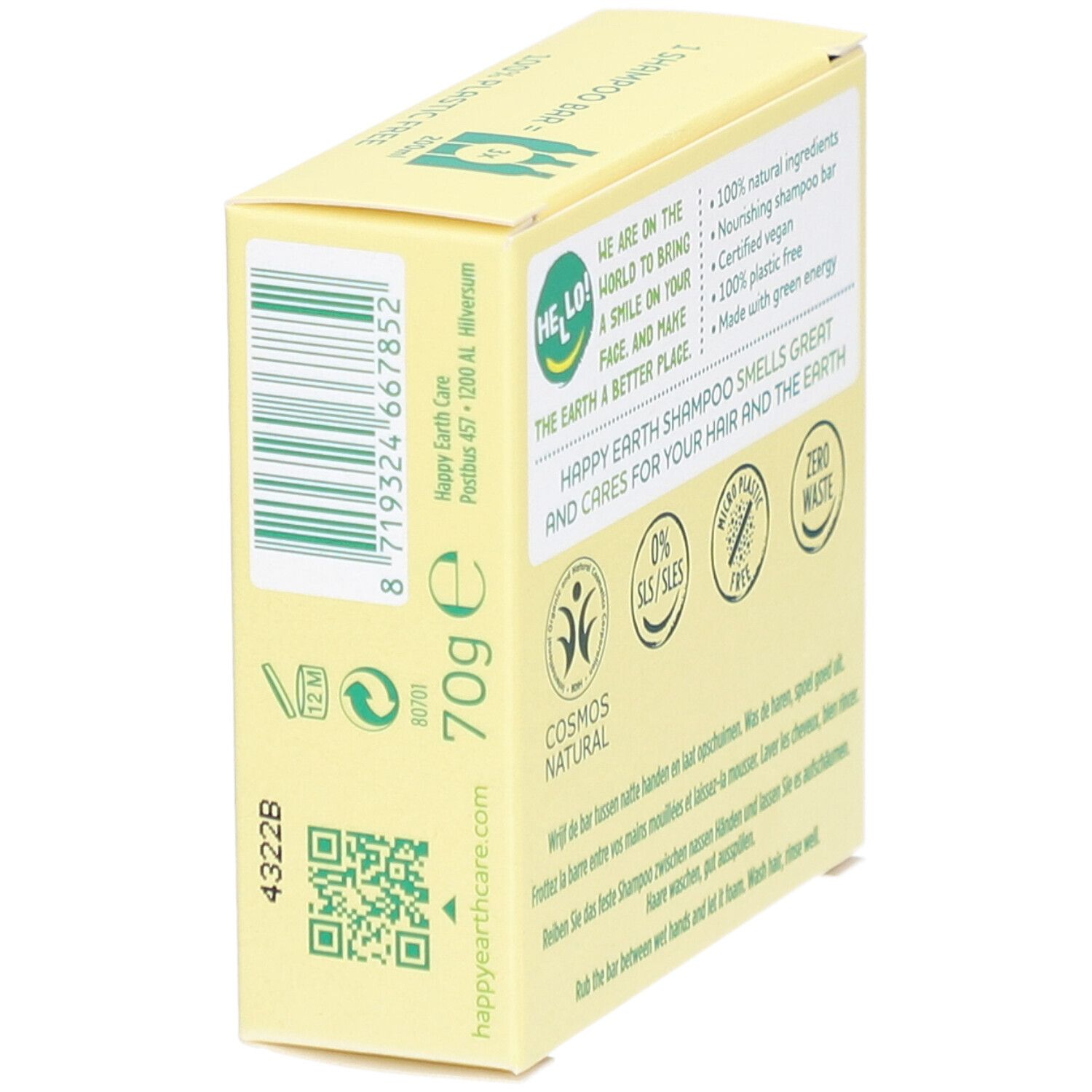 Happy Earth 100% Natuurlijke Shower Bar Volume & Shine