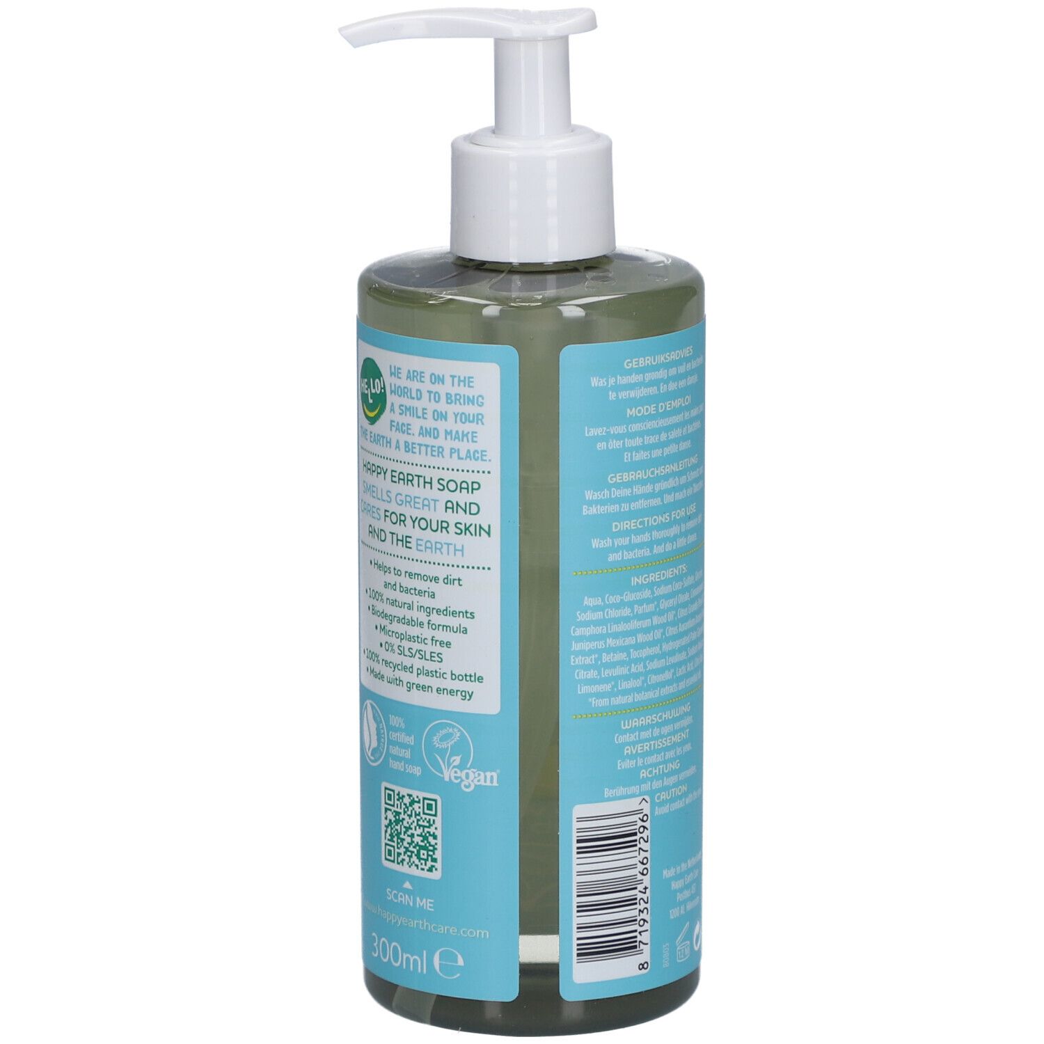 Happy Earth 100% Natuurlijke Handzeep Cedar & Lime