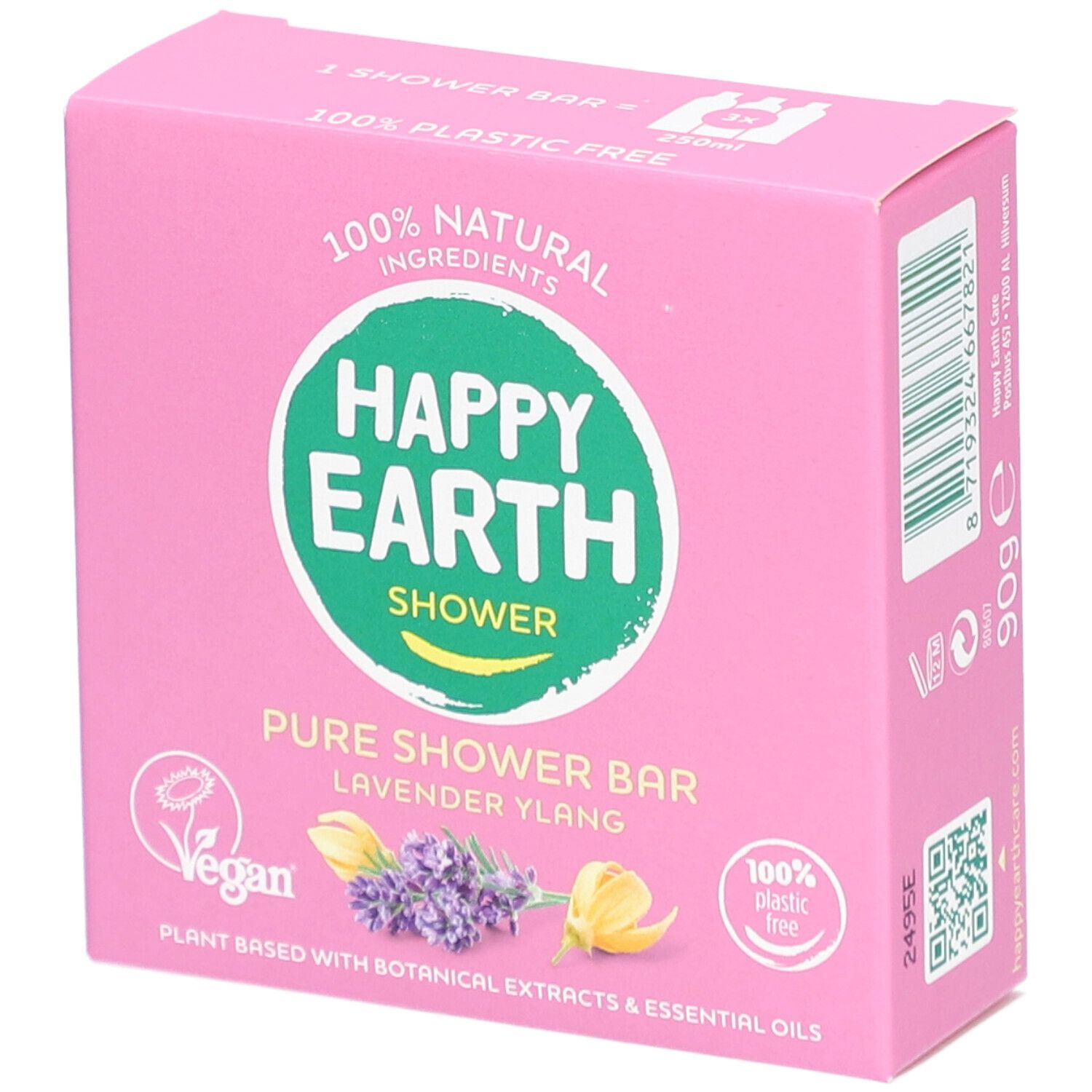 Happy Earth 100% Natuurlijke Shower Bar Lavender & Ylang