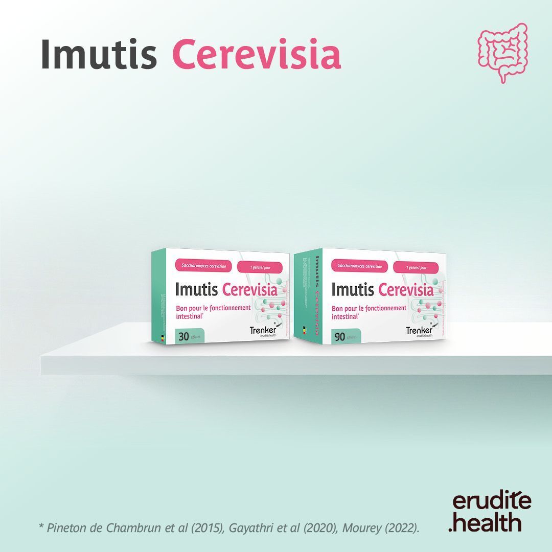 Imutis Cerevisiae: Bon pour la fonction intestinale. Bien toléré, efficacité prouvée.