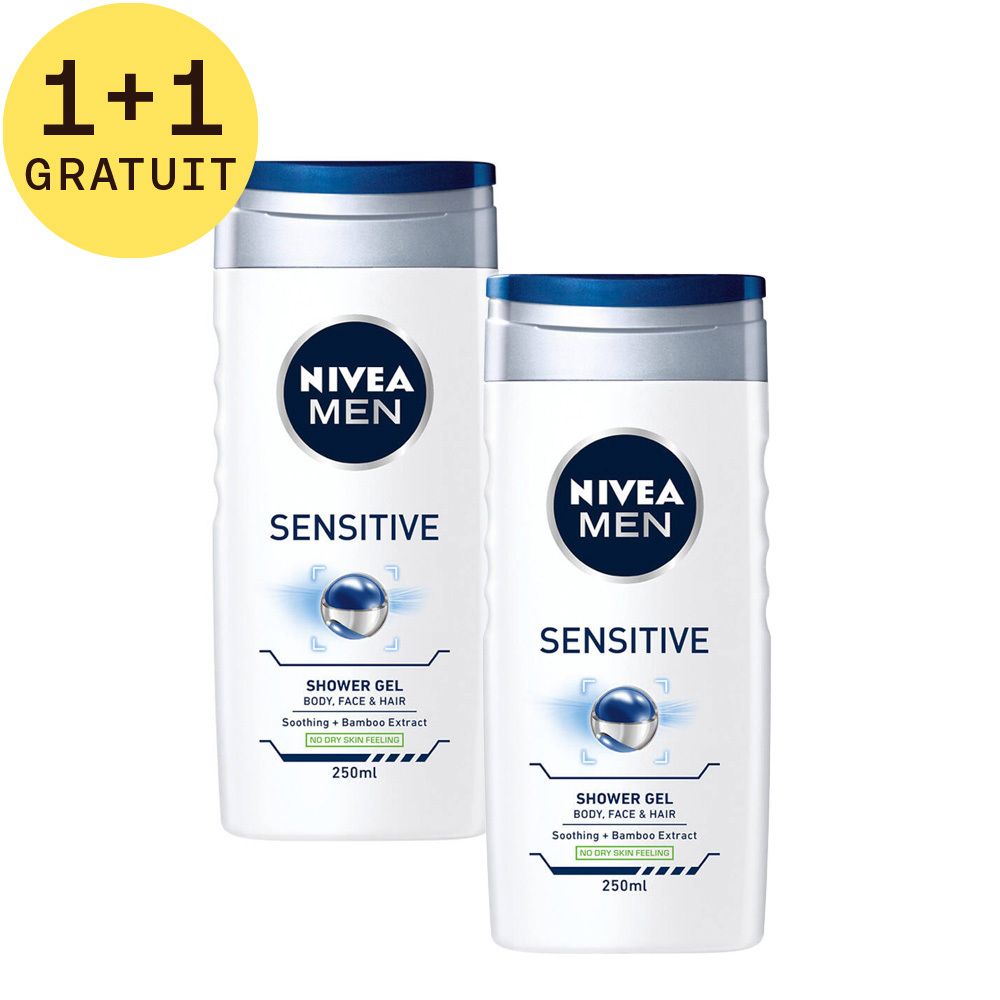 Nivea Men Sensitive Gel Douche 1+1 GRATUIT