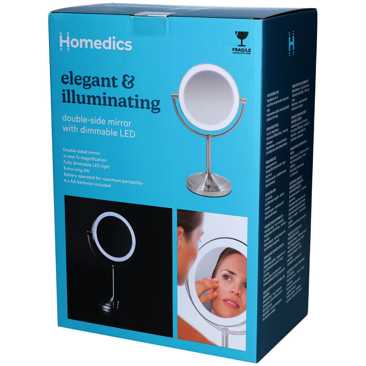 Homedics Ordless Led Compact Deluxe Mirror HM MIR 8160